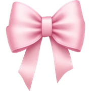 light pink ribbon bow sticker