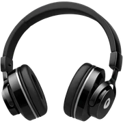 music headphones over ears sticker