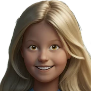 smiling blonde girl portrait sticker