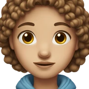 Girl with brown hair fair skin and blue eyes and freckles  sticker