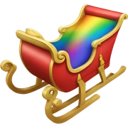 Rainbow sleigh sticker