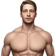 muscular male portrait shot sticker