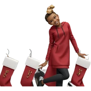 smiling girl in stylish outfit sticker