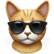 Cat with sunglasses sticker