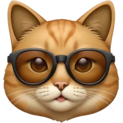 Cat with sunglasses sticker