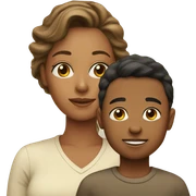 Mom with son sticker