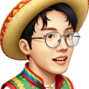 Fiestero with Sombrero sticker