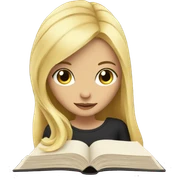 blondie reading a book sticker