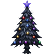 Gothic christmas tree sticker