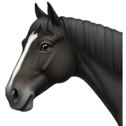 caballo color negro  sticker