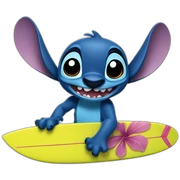 stitch qui surf sticker
