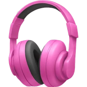 pink over the head headphones  sticker