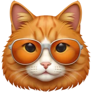 Cat with sunglasses sticker