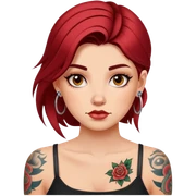 Tattooed girl  sticker