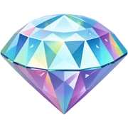 Holographic iridescent Glittery 3D diamond sticker