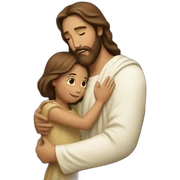jesus holding girl sticker