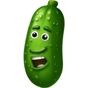 Rolling pickle sticker