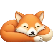 baby fox sleeping  sticker
