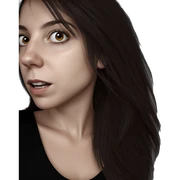 realistic portrait of a girl sticker
