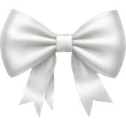 white satin bow sticker