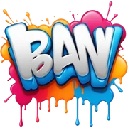 Graffiti word ban sticker