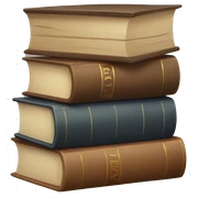 neutral stack of books sticker