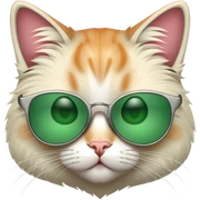 Cat with sunglasses sticker
