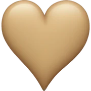 Beige heart sticker