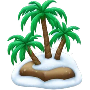 palm tree with snow sticker