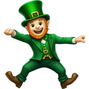 Leprechaun dancing sticker