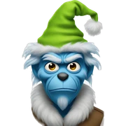 Blue grinch sticker