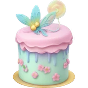 Fairy pastel cake sticker