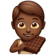 chocolate eating chocolate sticker