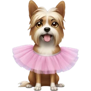dog wearing tutu sticker
