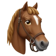 Brown horse with brown leather saddle sticker