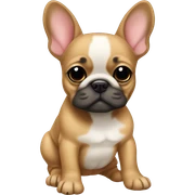 Fawn frenchie pup sticker
