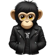 emo monkey  sticker