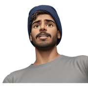 outdoor portrait of young man sticker