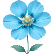 RealisticHimalayan four soft blue turquoise Poppy sticker