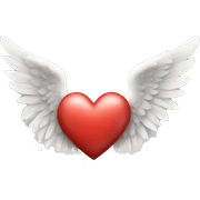 heart with angel wings sticker