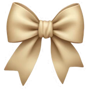 Beige bow sticker