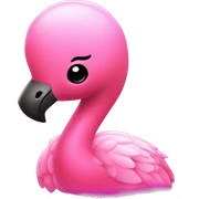 Baby Kawaii neon glitter flamingo  sticker