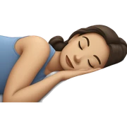 Brunette girl sleeping sticker
