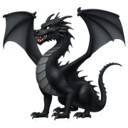 Black dragon sticker