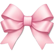 light pink ribbon bow sticker