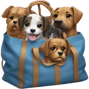 A bag with dogs sticker