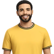 smiling boy in yellow shirt sticker
