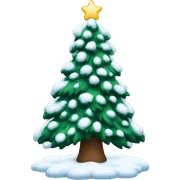 Christmas tree with snow on it  sticker