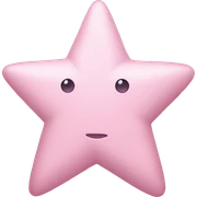 pastel pink star sticker