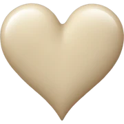 Médium size Beige heart  sticker